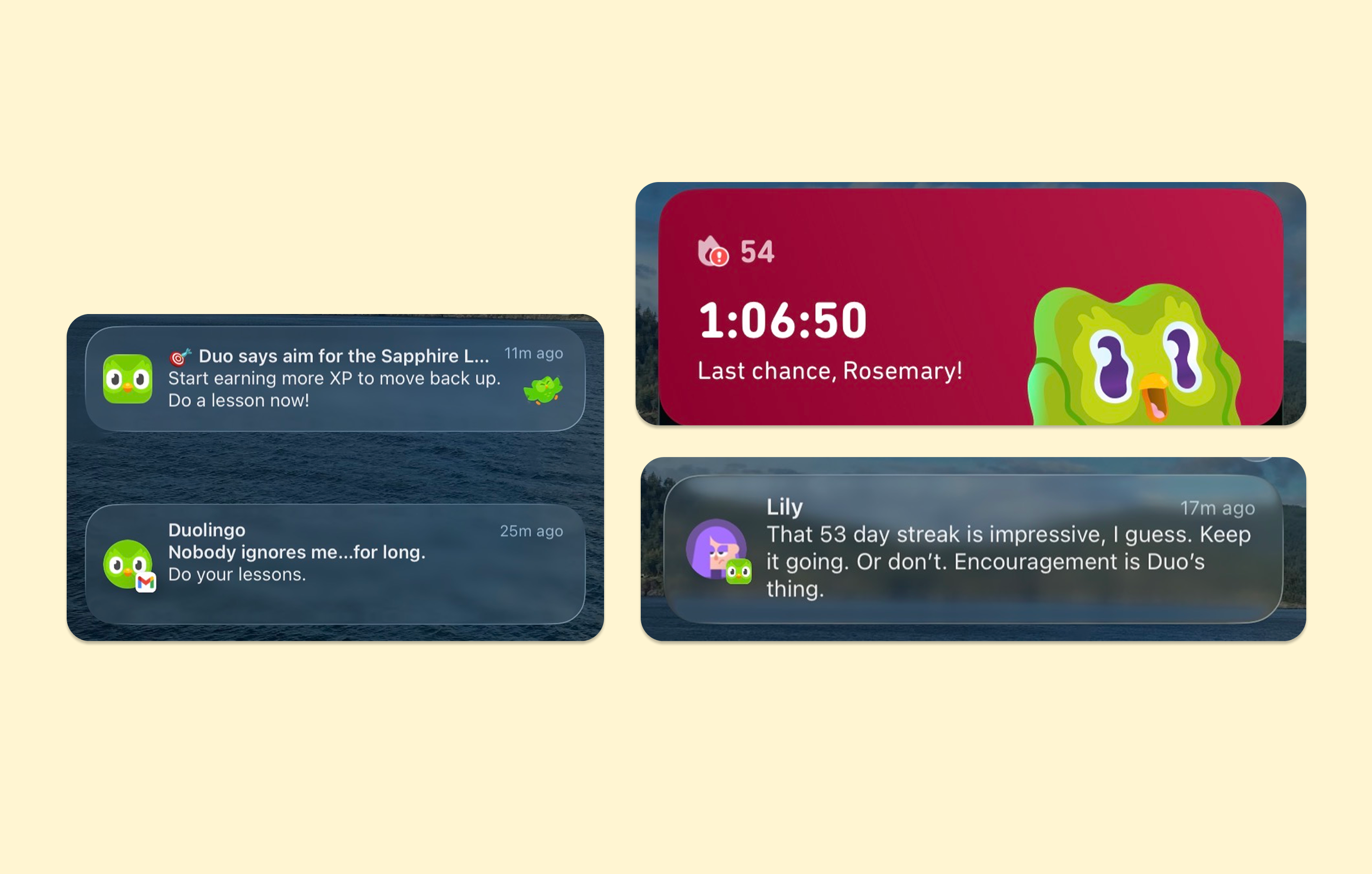 Guilt-tripping notifications dark pattern
